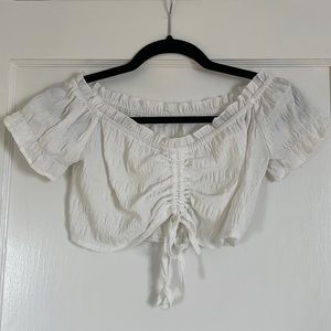 White crop top